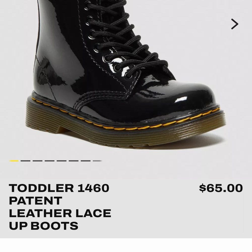 Dr martens Black Patent Leather Lace-Up Boots